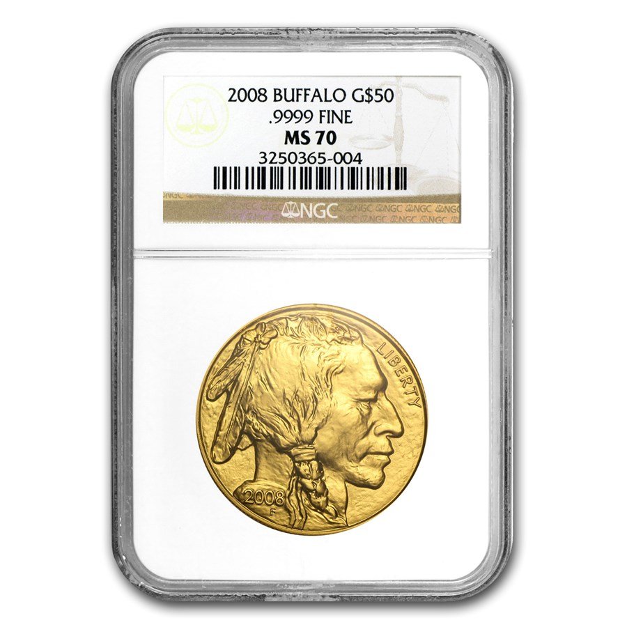 2008 1 oz Gold Buffalo MS-70 NGC