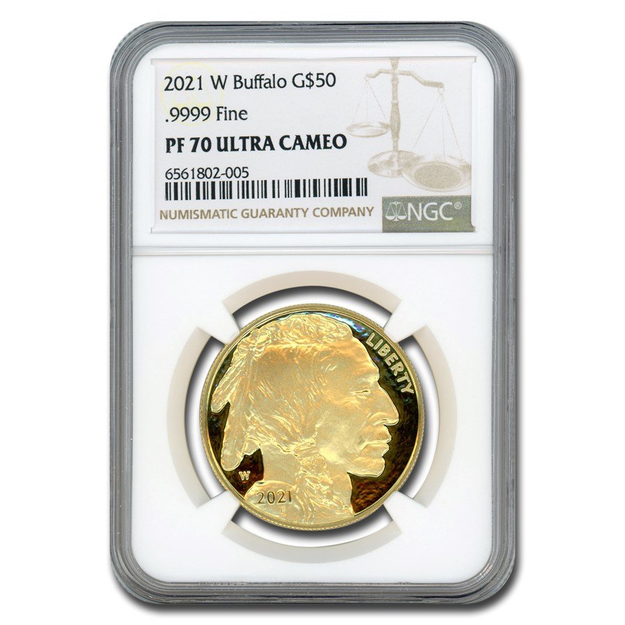 2021-W 1 oz Proof Gold Buffalo PF-70 NGC Short Description Full Description
