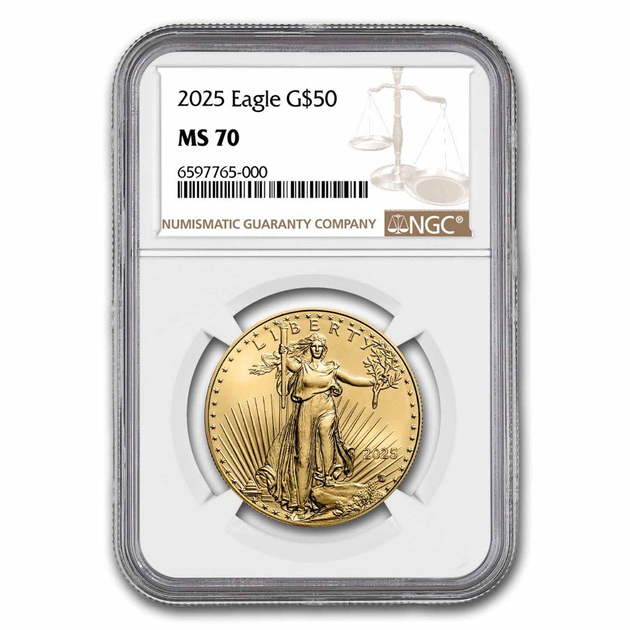 2025 1 oz American Gold Eagle MS-70 NGC