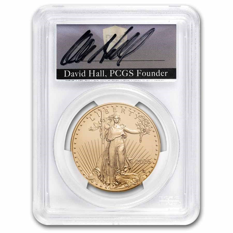 2025 1 oz American Gold Eagle MS-70 PCGS (FDI, Hall)