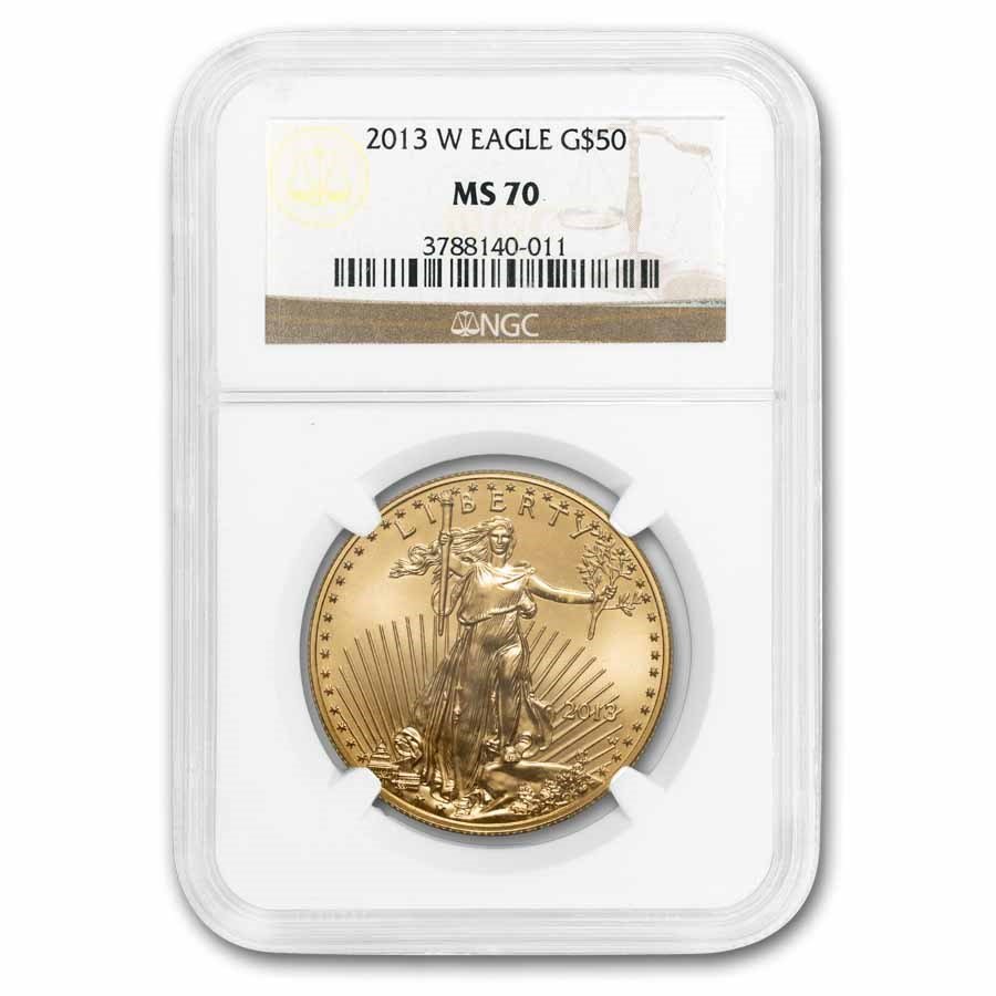 2013-W 1 oz Burnished Gold Eagle MS-70 NGC