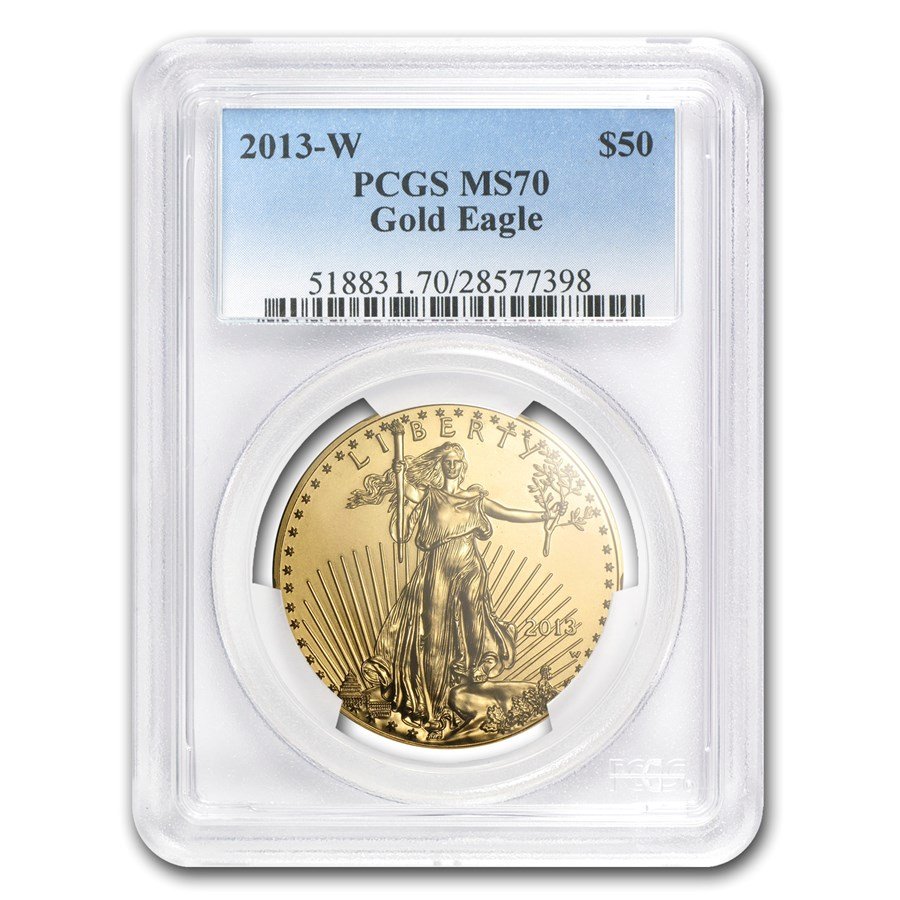 2013-W 1 oz Burnished Gold Eagle MS/SP-70 PCGS