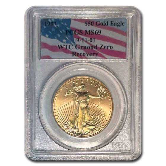 1997 1 oz American Gold Eagle MS-69 PCGS (World Trade Center)