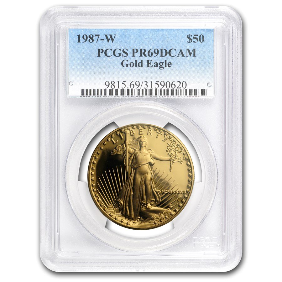 1987-W 1 oz Proof American Gold Eagle PR-69 DCAM PCGS