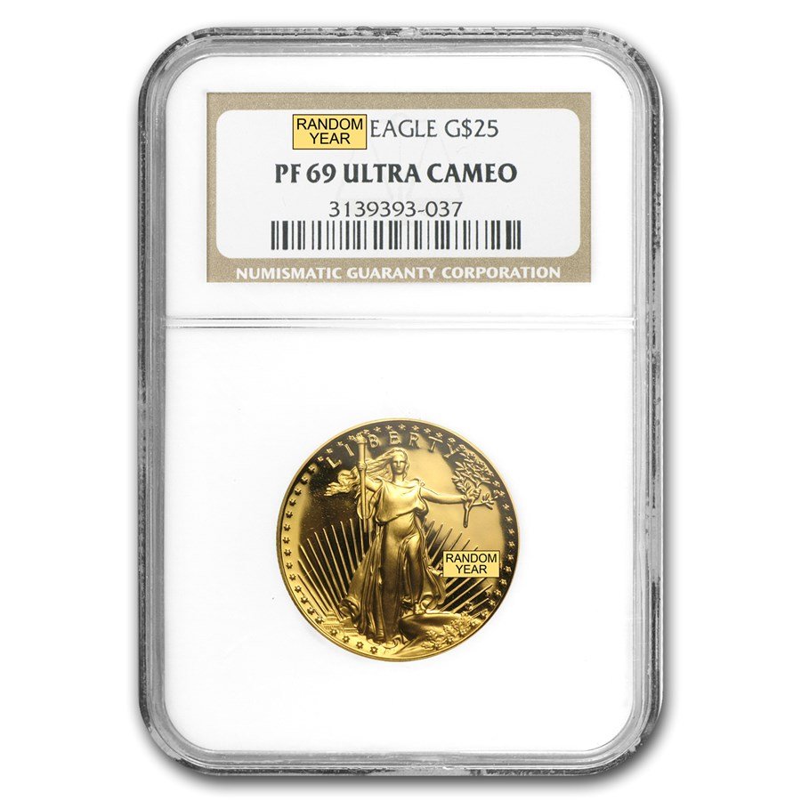 1/2 oz Proof American Gold Eagle PF-69 NGC (Random Year)