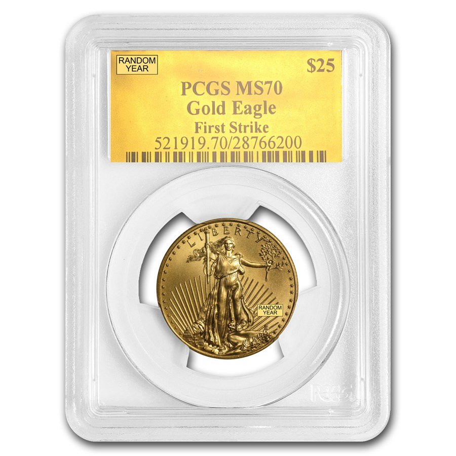 1/2 oz American Gold Eagle MS-70 PCGS (Random Year)