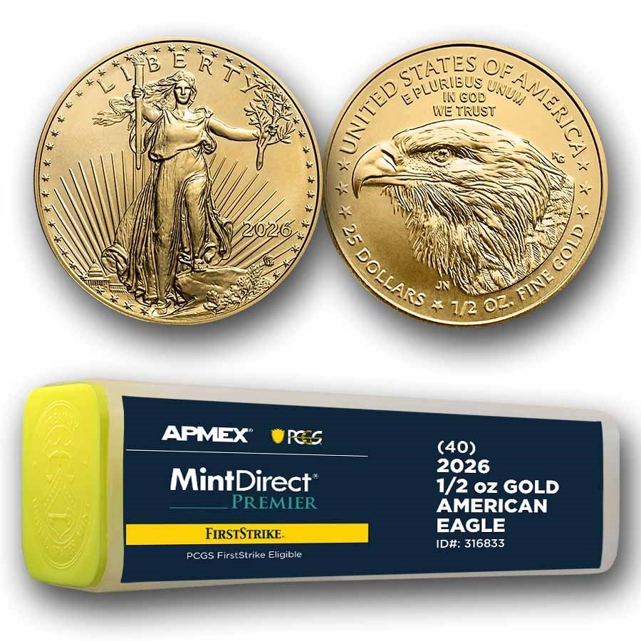 2026 1/2 oz American Gold Eagle (MD® Premier + PCGS FS® Tube)
