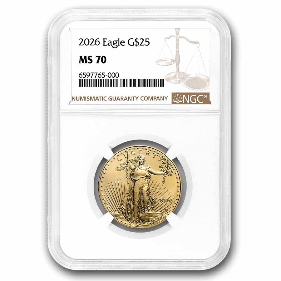 2026 1/2 oz American Gold Eagle MS-70 NGC