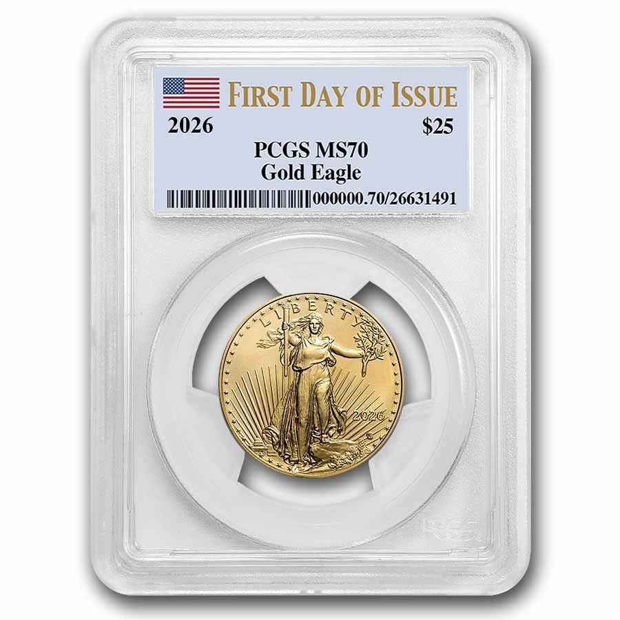2026 1/2 oz American Gold Eagle MS-70 PCGS (First Day of Issue)