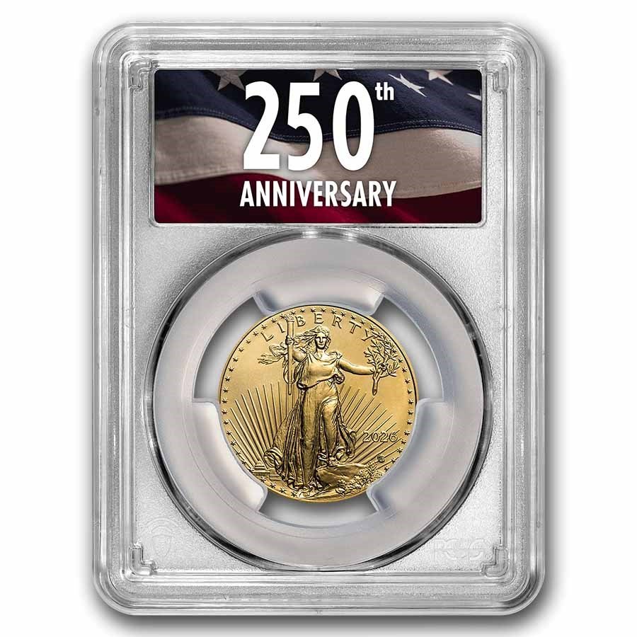 2026 1/2 oz American Gold Eagle MS-70 PCGS (FS, 250th Anniv)