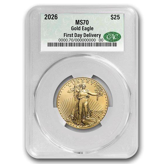 2026 1/2 oz American Gold Eagle MS-70 CAC (First Day of Delivery)