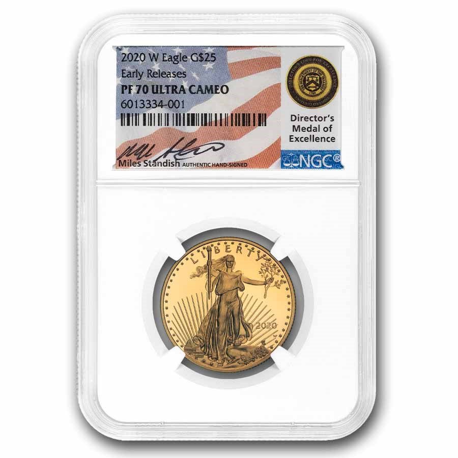 2020-W 1/2 oz Proof Gold Eagle PF-70 UCAM NGC