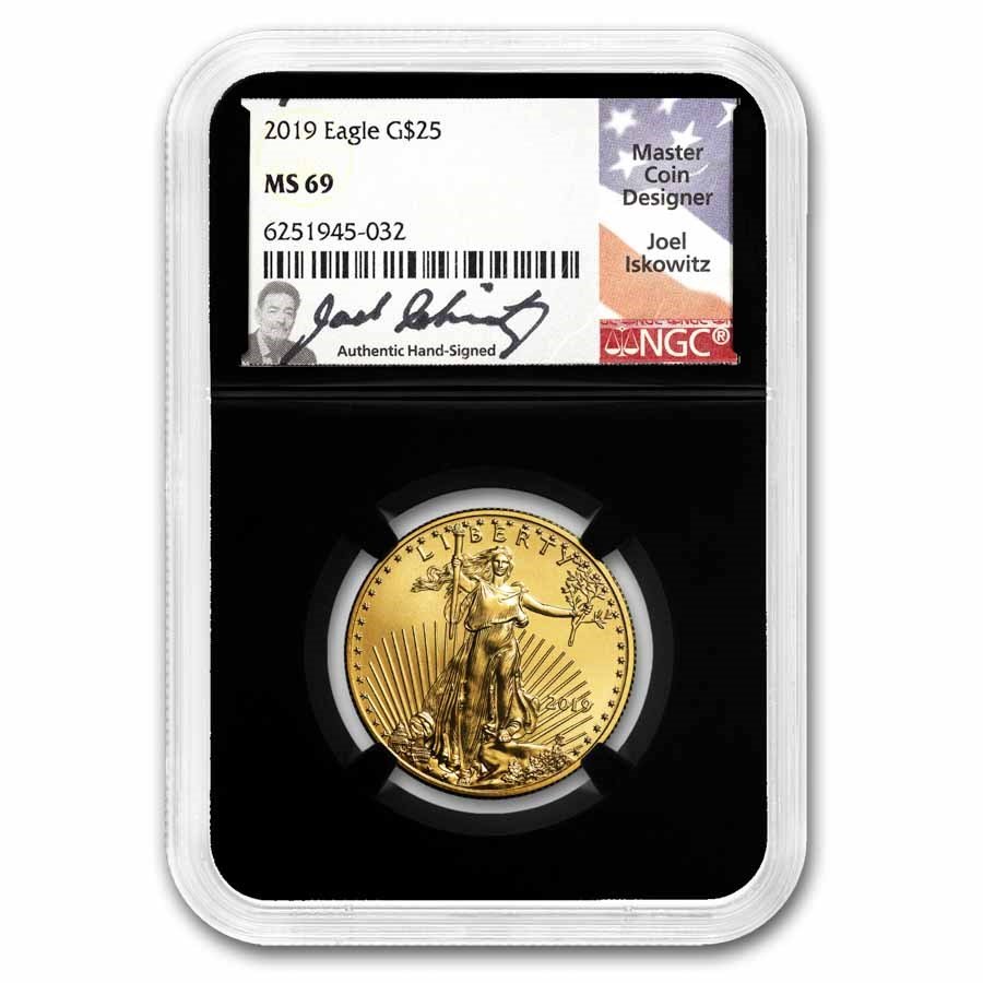 2019 1/2 oz American Gold Eagle MS-69 NGC (Iskowitz)