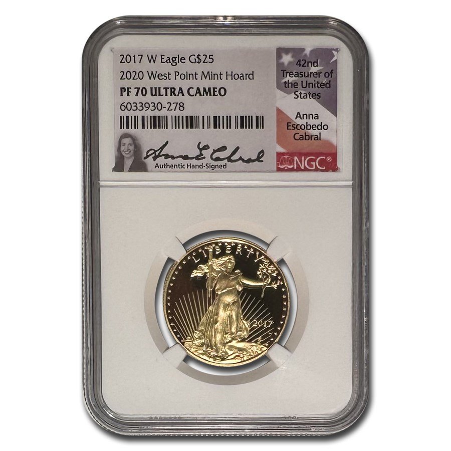 2017-W 1/2 oz American Gold Eagle PF-70 NGC (WP Hoard, Cabral)