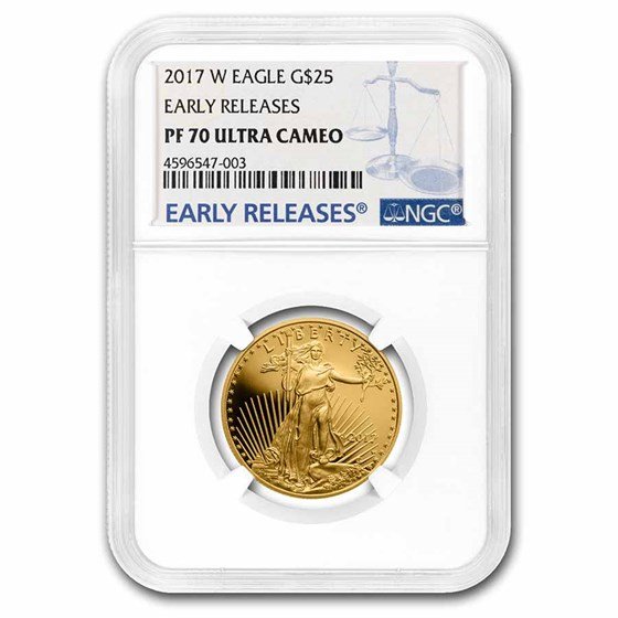 2017-W 1/2 oz Proof American Gold Eagle PF-70 NGC (ER)