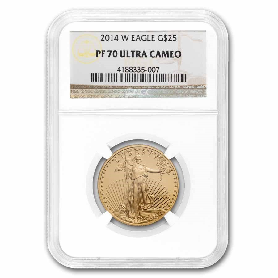 2014-W 1/2 oz Proof American Gold Eagle PF-70 UCAM NGC