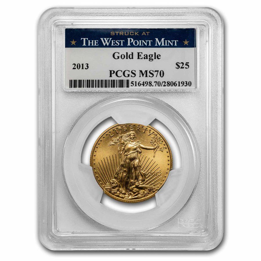 2013 1/2 oz American Gold Eagle MS-70 PCGS