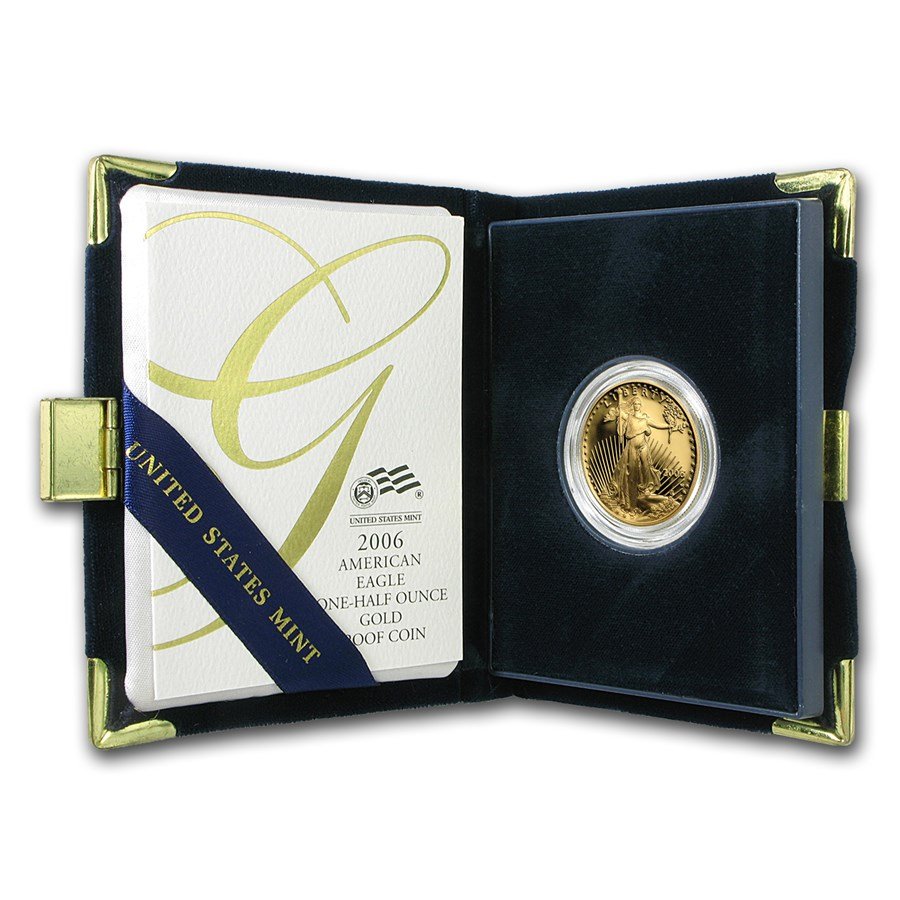 2006-W 1/2 oz Proof American Gold Eagle (w/Box & COA)