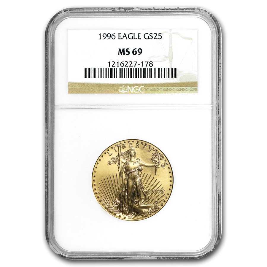 1996 1/2 oz American Gold Eagle MS-70 NGC