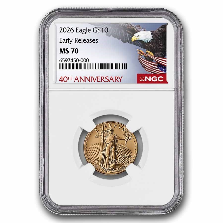 2026 1/4 oz American Gold Eagle MS-70 NGC (ER, 40th Anniversary)