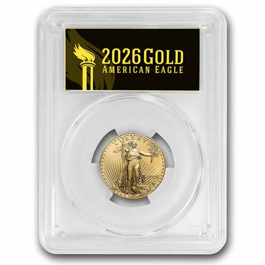 2026 1/4 oz American Gold Eagle MS-70 PCGS (FDI, Black)