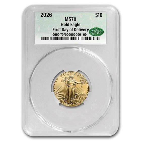 2026 1/4 oz American Gold Eagle MS-70 CAC (First Day of Delivery)