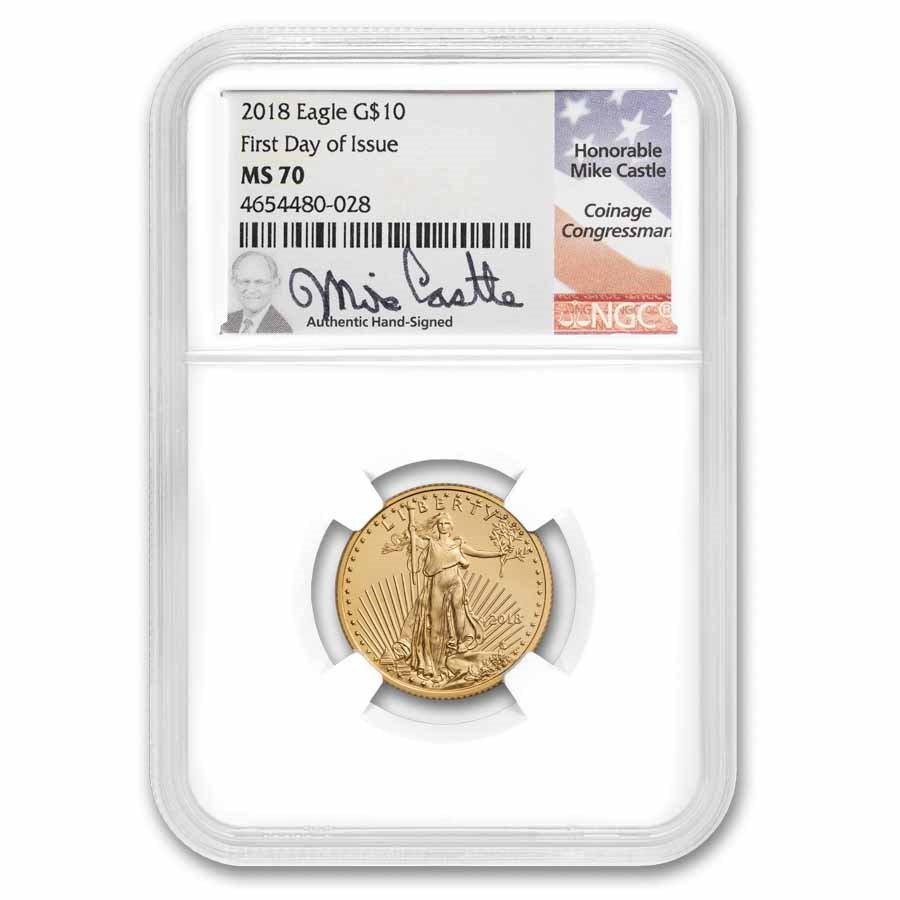 2018 1/4 oz American Gold Eagle MS-70 NGC