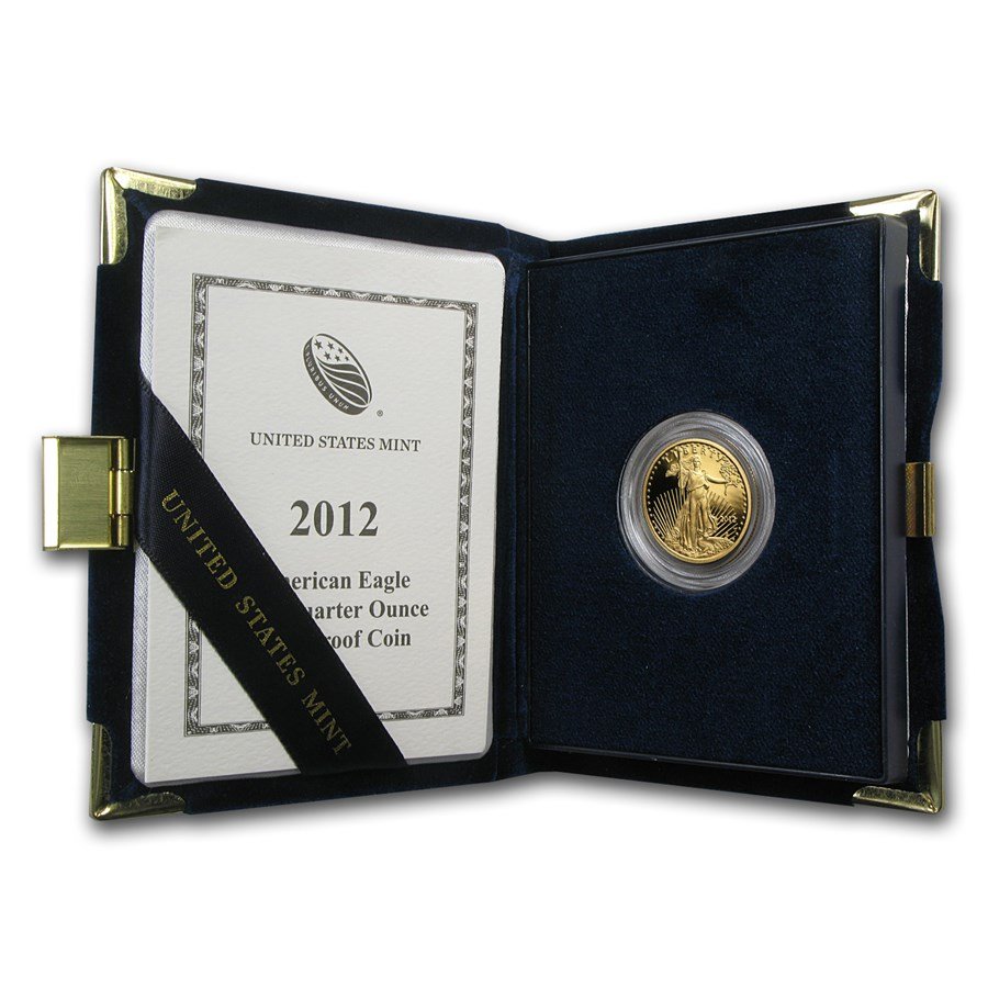 2012-W 1/4 oz Proof American Gold Eagle (w/Box & COA)