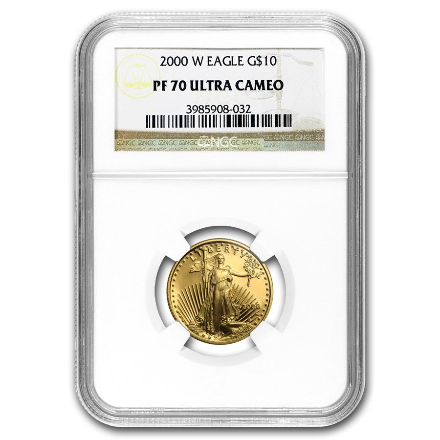 2000-W 1/4 oz Proof American Gold Eagle PF-70 NGC