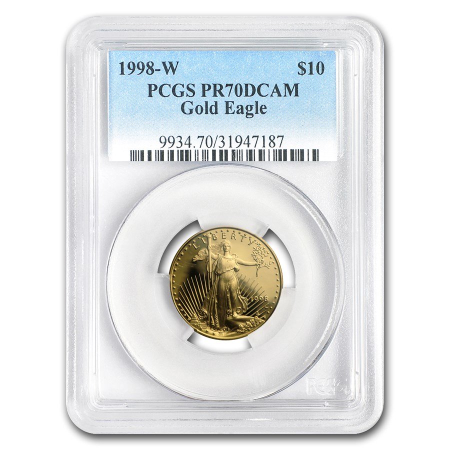 1998-W 1/4 oz Proof American Gold Eagle PR-70 PCGS
