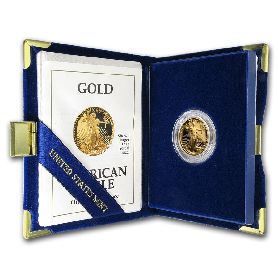 1991-P 1/4 oz Proof American Gold Eagle (w/Box & COA)