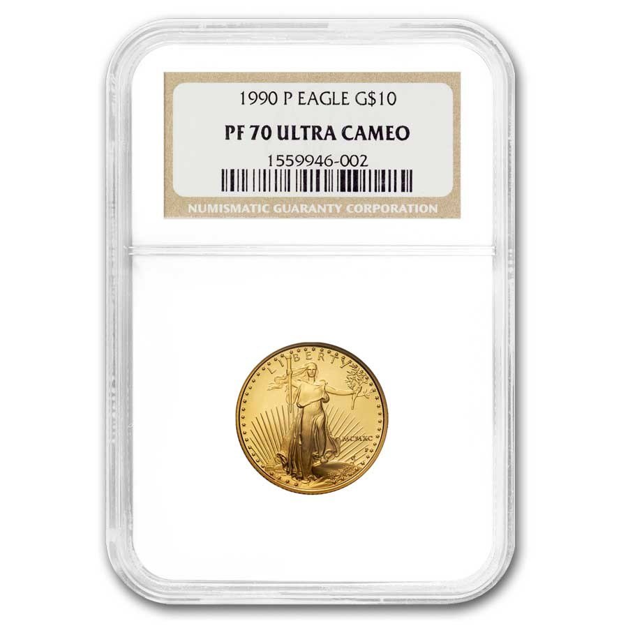 1990-P 1/4 oz Proof American Gold Eagle PF-70 NGC