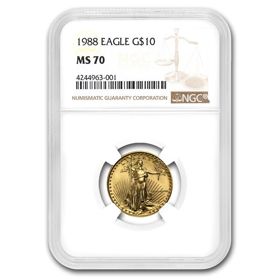 1988 1/4 oz American Gold Eagle MS-70 NGC