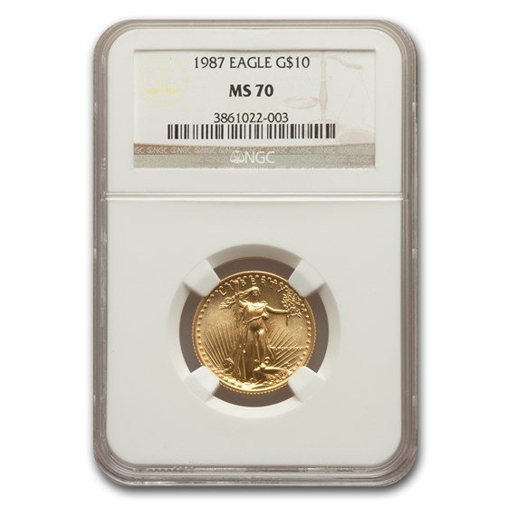 1987 1/4 oz American Gold Eagle MS-70 NGC