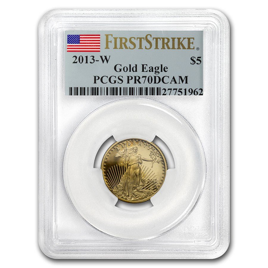 1/10 oz Proof American Gold Eagle PR-70 PCGS (Random Year)