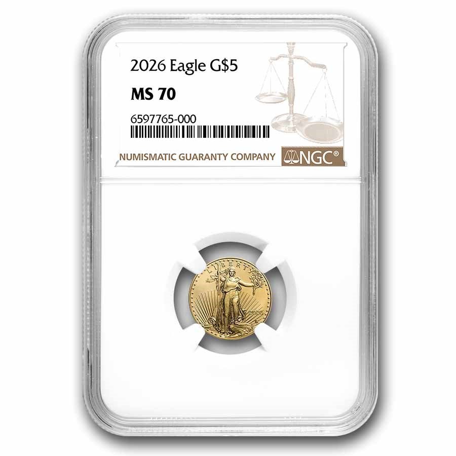 2026 1/10 oz American Gold Eagle MS-70 NGC