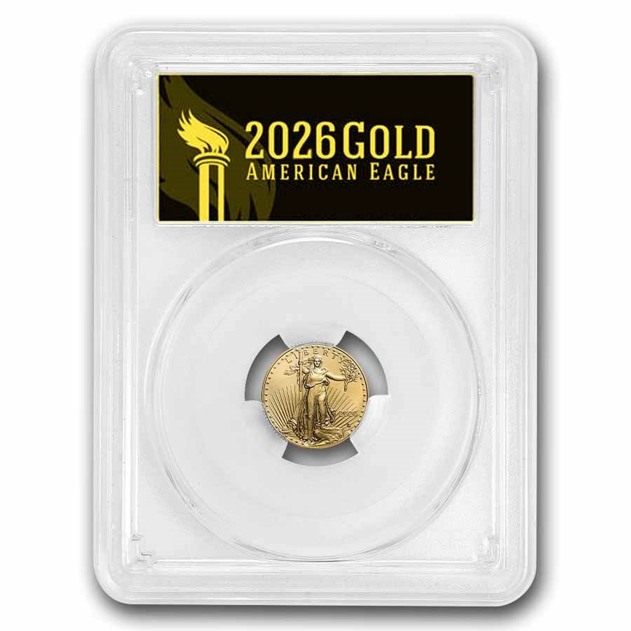 2026 1/10 oz American Gold Eagle MS-70 PCGS (FirstStrike®, Black)