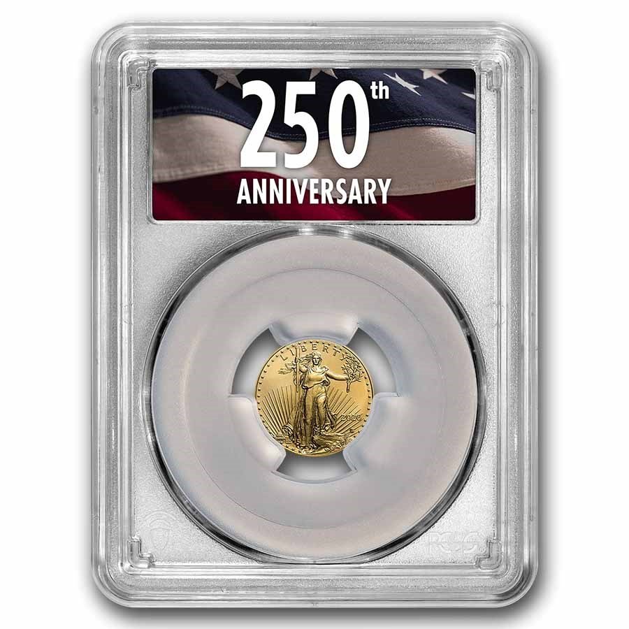 2026 1/10 oz American Gold Eagle MS-70 PCGS (FS, 250th Anniv)