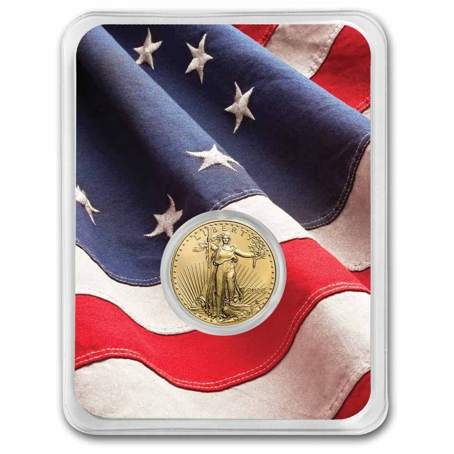 2026 1/10 oz American Gold Eagle - w/Betsy Ross Flag Card