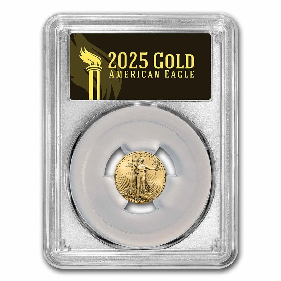 2025 1/10 oz American Gold Eagle MS-70 PCGS (FDI, Black Label)