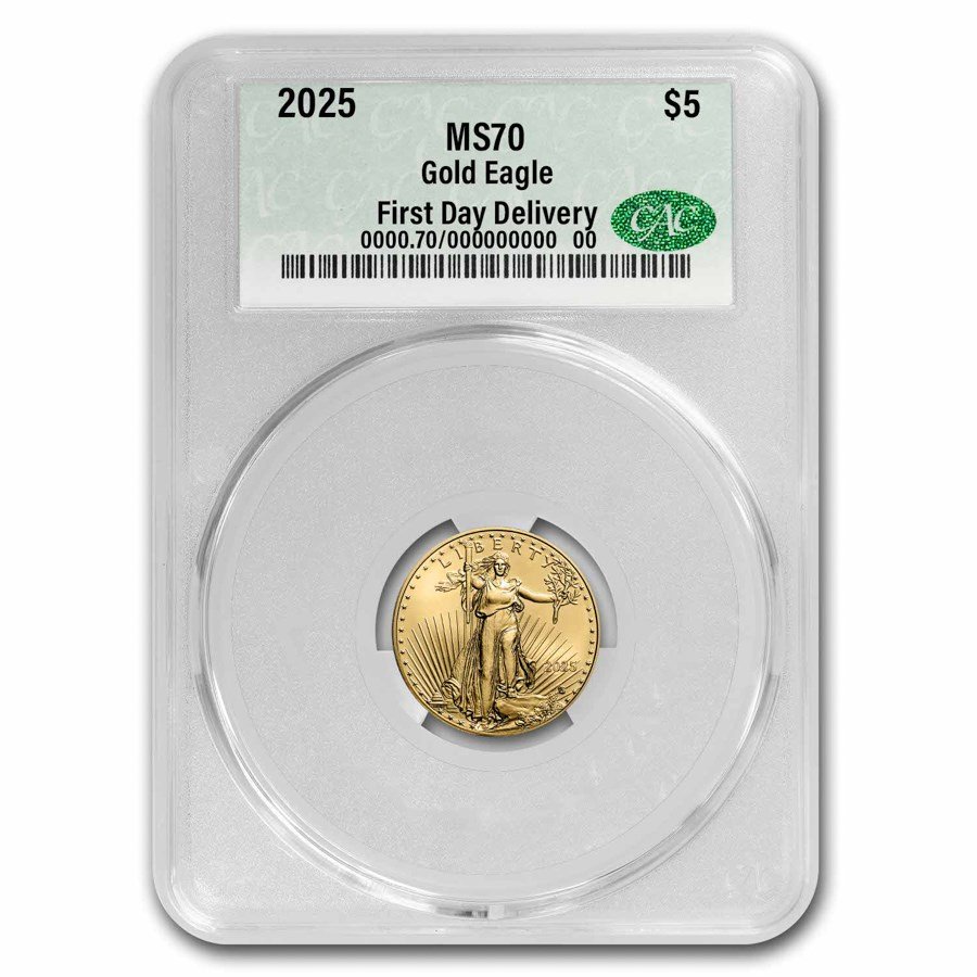 2025 1/10 oz American Gold Eagle MS-70 CAC (First Day Delivery)