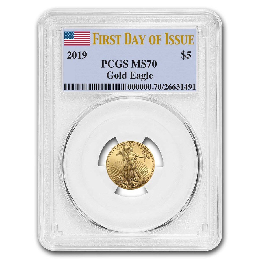 2019 1/10 oz American Gold Eagle MS-70 PCGS (First Day of Issue)