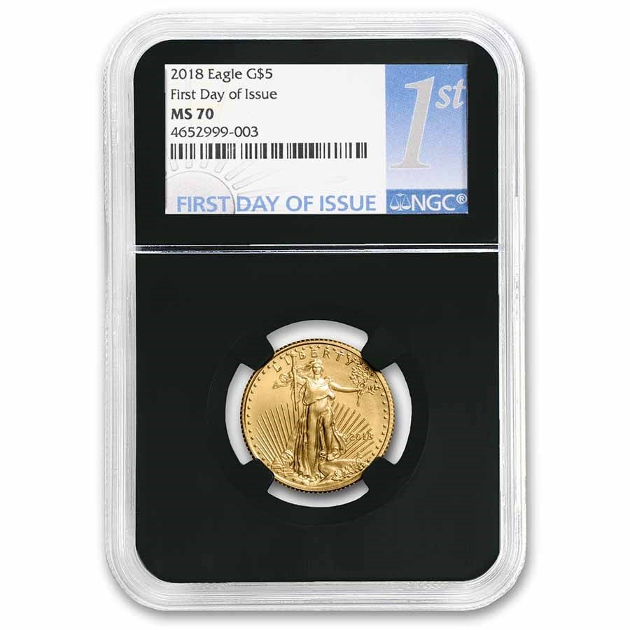 2018 1/10 oz American Gold Eagle MS-70 NGC (FDI)