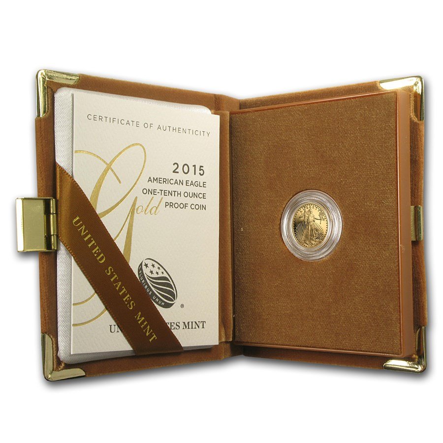 2015-W 1/10 oz Proof American Gold Eagle (w/Box & COA)