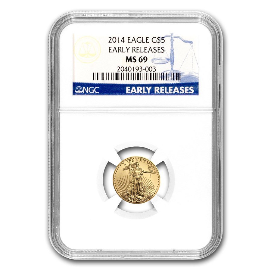 2014 1/10 oz American Gold Eagle MS-69 NGC (Early Releases)
