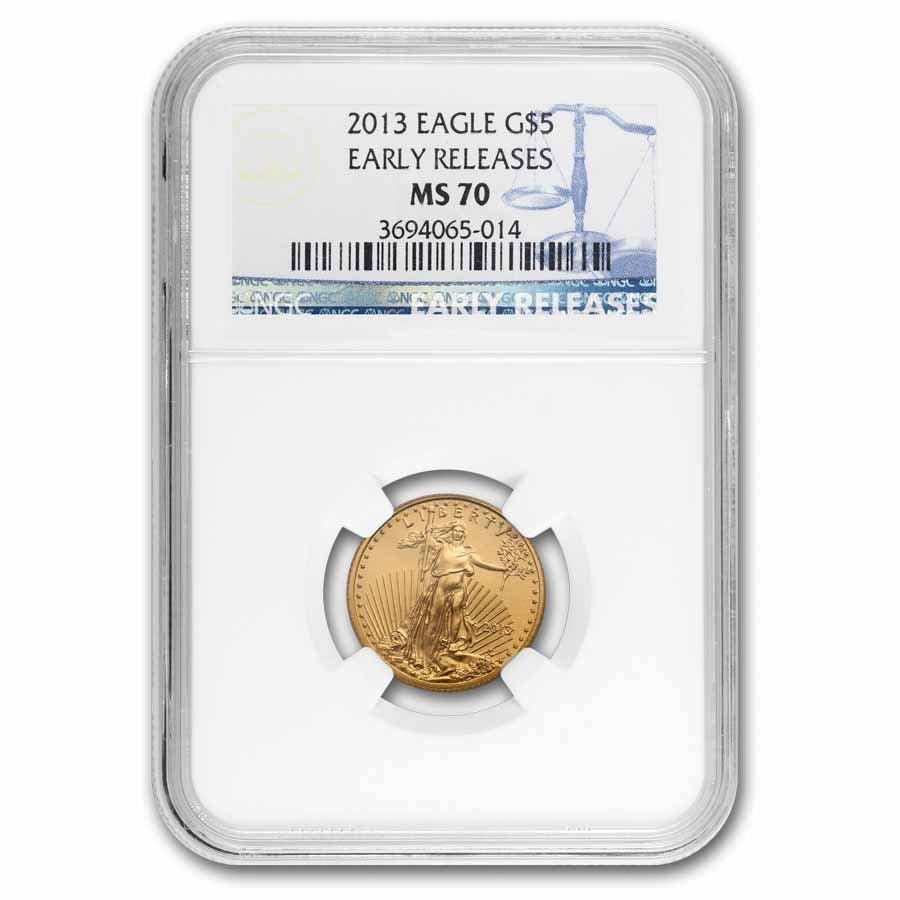 2013 1/10 oz American Gold Eagle MS-70 NGC (Early Release)