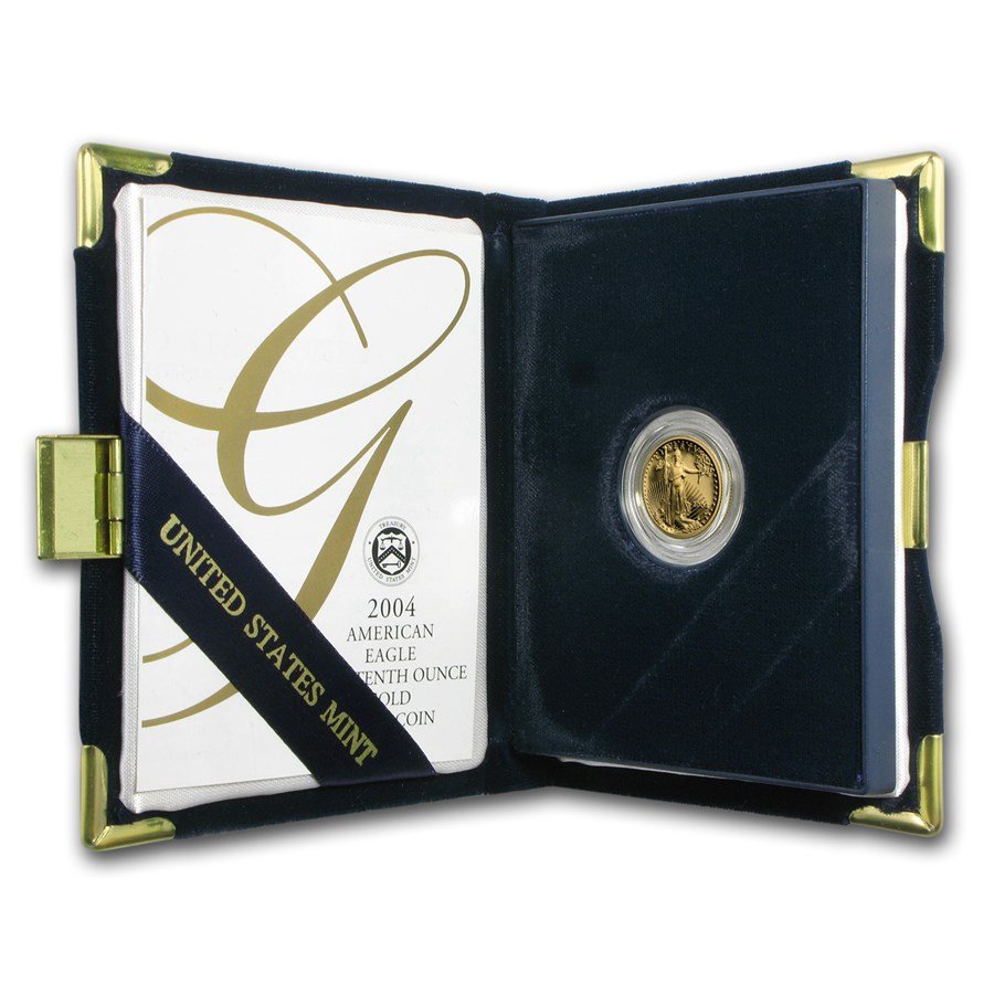 2004-W 1/10 oz Proof American Gold Eagle (w/Box & COA)
