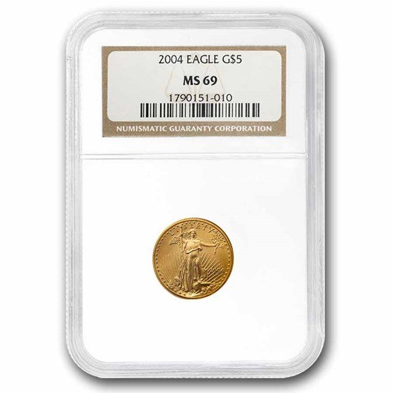 2004 1/10 oz American Gold Eagle MS-69 NGC