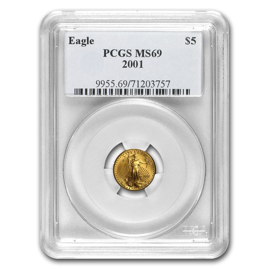 2001 1/10 oz American Gold Eagle MS-69 PCGS