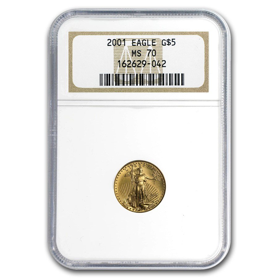 2001 1/10 oz American Gold Eagle MS-70 NGC